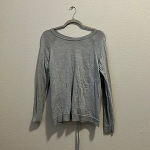Grey LuluLemon braided back sweater
